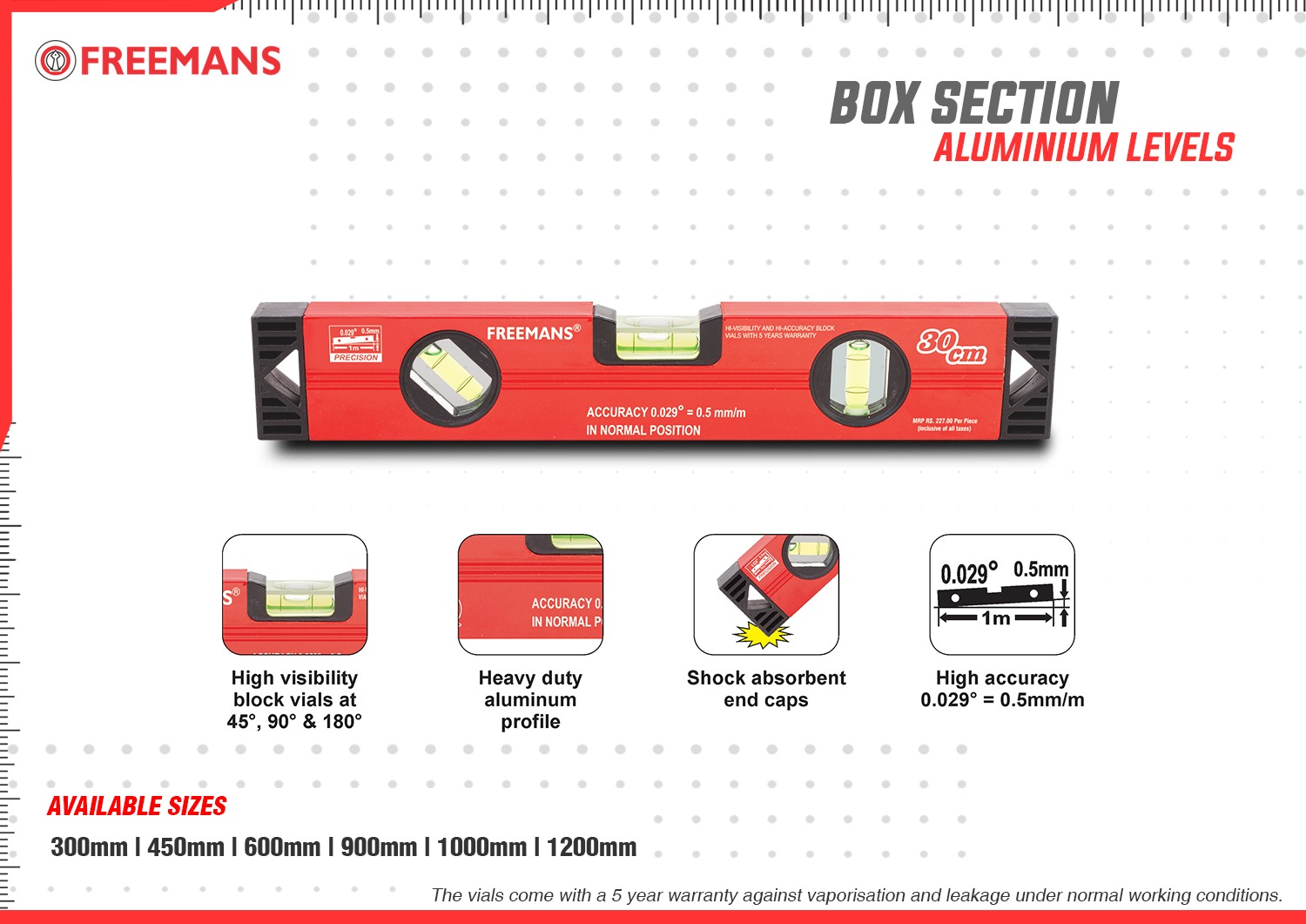 box section spirit level