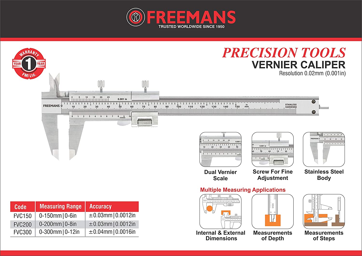 FREEMANS Vernier caliper