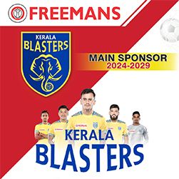 FREEMANS Measuring Tools Signs as the Main Sponsor of Kerala Blasters